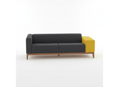 Dräi-Sëtz Sofa Couch Aarbechtszëmmer Luxus Miwwelen Textil Polstersofa