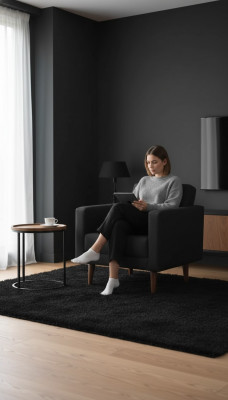 Büro Stull Stil Modern Textil Miwwelen Schwaarz Stull Polster Stoff Nei