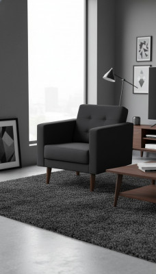 Büro Stull Stil Modern Textil Miwwelen Schwaarz Stull Polster Stoff Nei