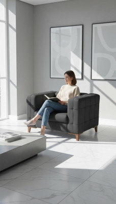 Schwaarze Sesselle Sitz Aarbechtsraum Modern Designer Polstersessel Nei