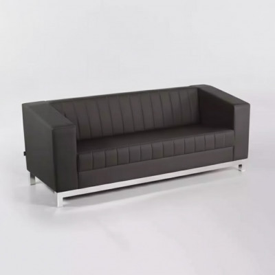 Modern schwaarze Couch drësëtzegen Polstercouch Aarbechtszëmmer Miwwelen Luxus