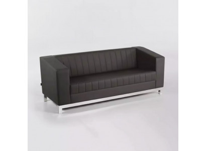 Modern schwaarze Couch drësëtzegen Polstercouch Aarbechtszëmmer Miwwelen Luxus