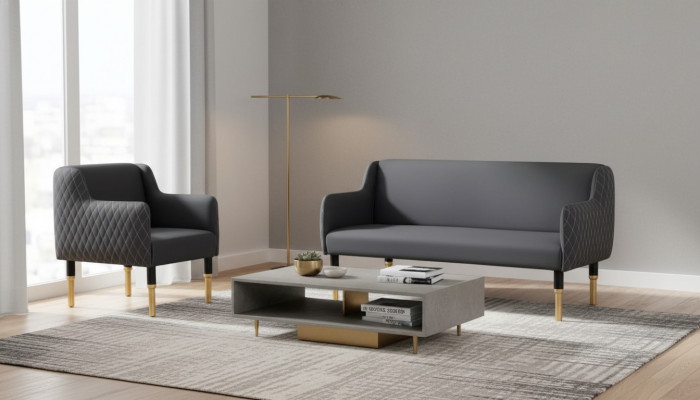 Sofa-Set Edelstol Miwwelen Sofagarnitur Zwésëtzeger Eensëtzeger Fotell Polster