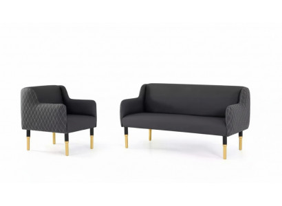 Sofa-Set Edelstol Miwwelen Sofagarnitur Zwésëtzeger Eensëtzeger Fotell Polster