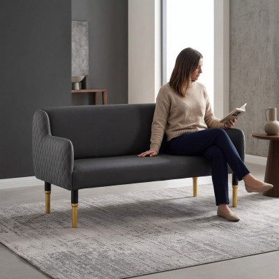 Wunnzëmmer Sofa 2 Sëtzer Luxus Couch Designer Sëtzmëttel Neien