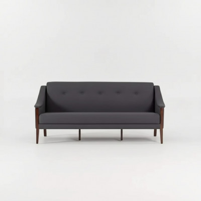 Däischter-gro Designer Sofa Dräisëtzer Couch Polsterméibel Büroanrichtung