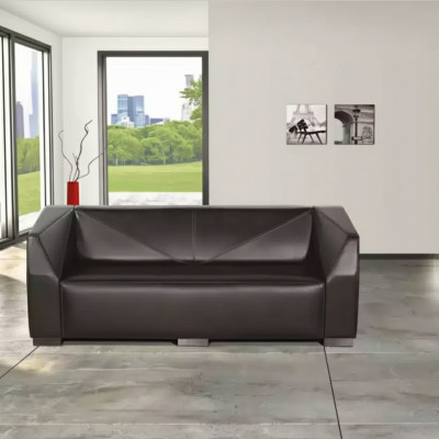 Schwaarzen Dräisëtzer Aarbechtszëmmermiwwele Stoff Couche Luxus Designer Sofa
