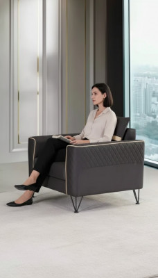 Luxus Fauteuil Büro Miwwelen Stil Modern Arbechtszëmmer Polstersëtz Designer