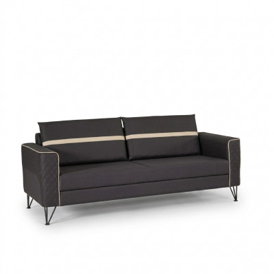 Aarbechtszëmmer Sofa Couch 3 Sëtz Polster Stoff Textil Miwwelen Designer