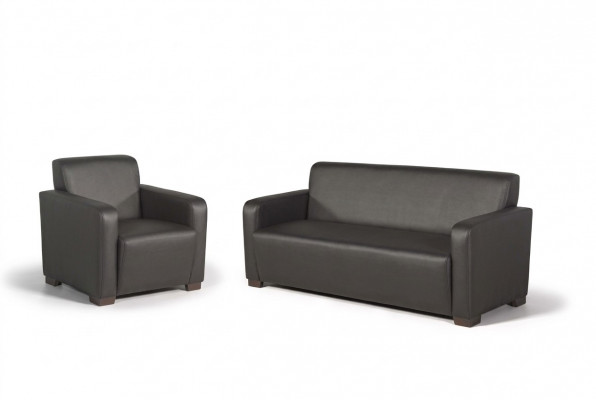 Schwaarz Aarbechtszëmmer Canapé-Garnitur Dreisëtzer Fauteuil Modern Canapé
