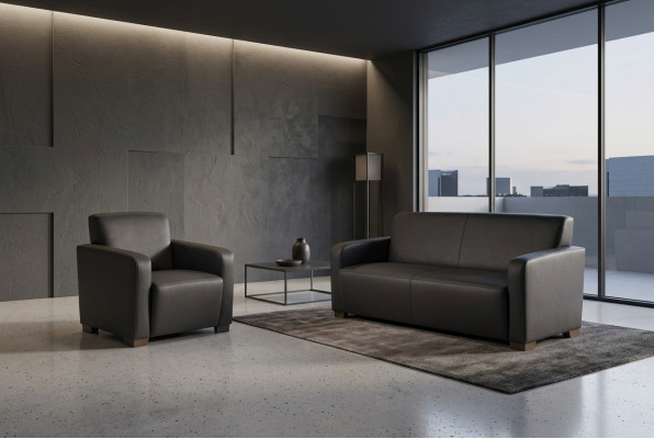 Büroariichtung Sofa 3-Sëtzer Designer Aarbechtszëmmer Miwwelen Textil Modern
