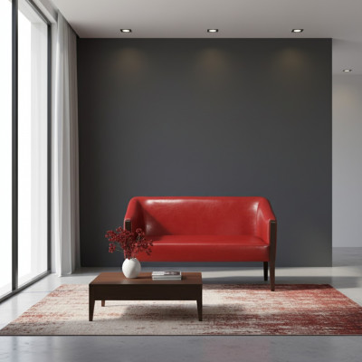 Sofa 2 Sëtzer Aarbechtszëmmer Stil Modern Textil Méiwer Büro-Méiwer Luxus Couch