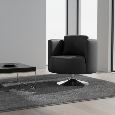 Bürosmiwwel Still Luxus Schwaarz Still Polster Textil Modern Design Fauteuil