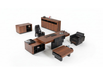 Canapé Dësch Aarbechtszëmmer Büro Miwwelen Luxus Holz Modern Neit Design