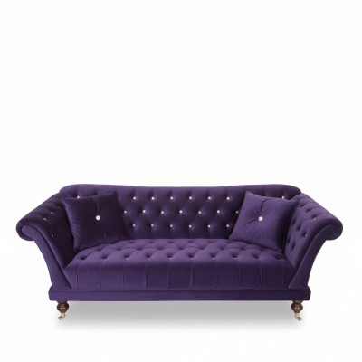 Chesterfield 3-Sëtz Elegante Sofas Textil Canapé Luxus Blo Sofa