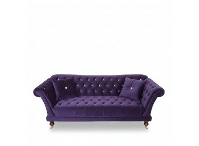 Chesterfield 3-Sëtz Elegante Sofas Textil Canapé Luxus Blo Sofa