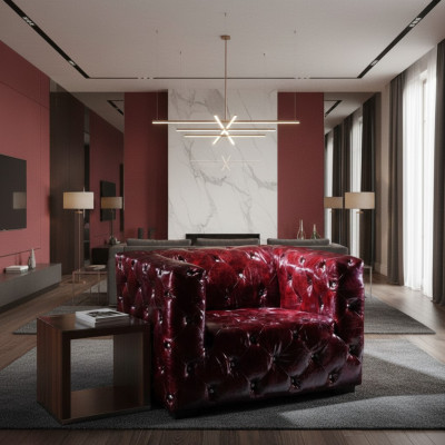 Chesterfield Sesselleder Sofa Luxus Sesselleder Bordeaux Clubsessell Nei