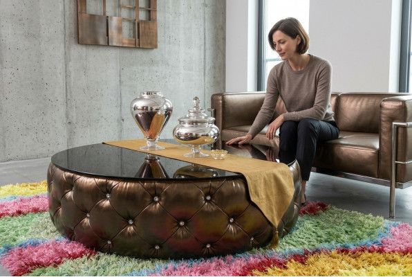 Couchtisch Chesterfield Luxus Wunnzëmmer Kaffisdësch Holz Modern