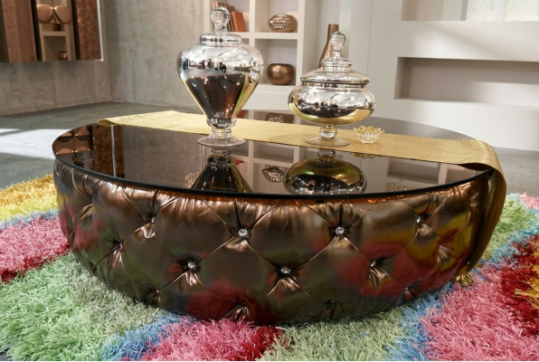 Couchtisch Chesterfield Luxus Wunnzëmmer Kaffisdësch Holz Modern