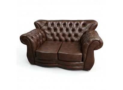 Sofa Chesterfield Luxus Canapé 2 Plazen Sofas Braun Ledersofa Canapéen
