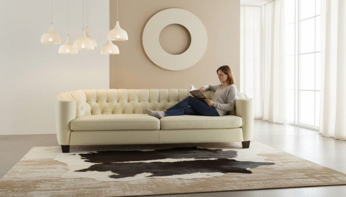 Luxus Chesterfield Sofa 4 Sëtzer Konschtlieder Couch Wäiss Sofas Modern