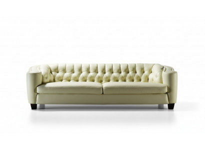 Luxus Chesterfield Sofa 4 Sëtzer Konschtlieder Couch Wäiss Sofas Modern