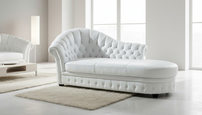 Chesterfield Chaiselounge Leis Chaise Wunnzëmmer Canapé Sofa Lounge