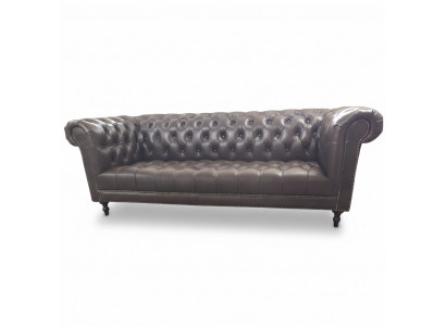 Sofa 4 Sëtzer Chesterfield Couch Luxus 245cm Liederiwwersofa Couchen Miwwelen