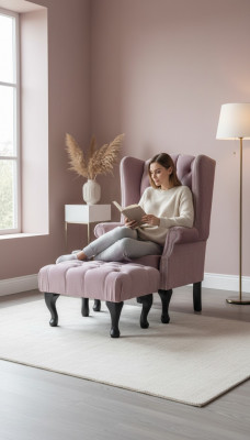Chesterfield Ouerensëtz Hocker Samt Rosa Sëtz Lounge Relax Lounge Club