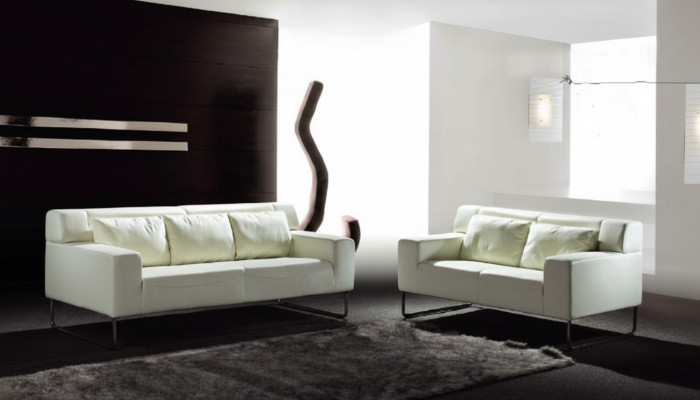Sofa-Garnitur Modern Couch 3+2 Sëtzer Sofas 2 deels Italienesch Sëtzméiwer.