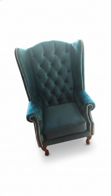 Ohrensessel Chesterfield Samt Einsëtzeger Luxus Still Couchen Canapé