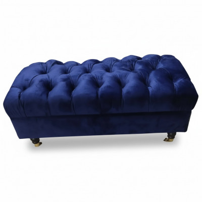 Luxus Hocker Sëtzbank Design Chesterfield Relax Hocker Modern Sëtz Fouss-Hocker