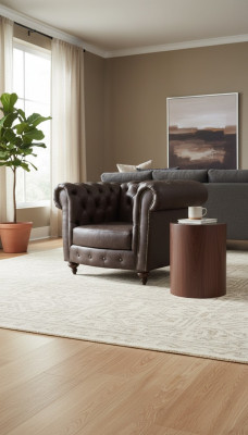 Chesterfield Fotell Canapé 1 Seetzer Lieder Lounge Sëtz Luxus Einsëtzer