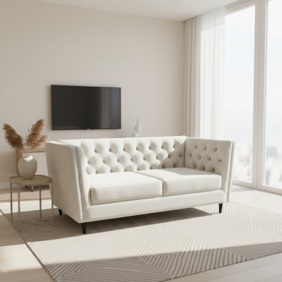 Luxus Sofa 3 Sëtzer Design Chesterfield Luxus Couchen 230 cm Miwwelen Sofas