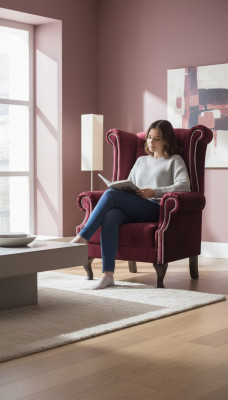 Ohrensessel Chesterfield Sesselen Samt Rout Canapé 1 Sëtzer Modern