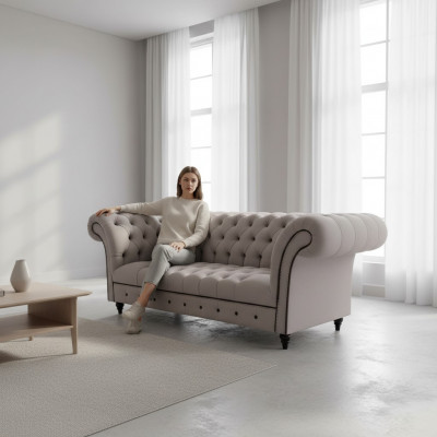 Chesterfield Sofa Drësëtzeger Sofas Polster Textil Canapéë Modern