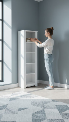 Regal Schaf Bicherregal Schief Méizwech Miwwelen Braun 170x52x45