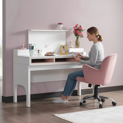Sekretär Schreifdësch Dësch 130x60x120 Schreifdëscher Dëscher Miwwelen Holz Computer