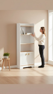 Regal Schaf Bücherschaaf Schief Mehrzweck Miwwelen Braun 180x60x30