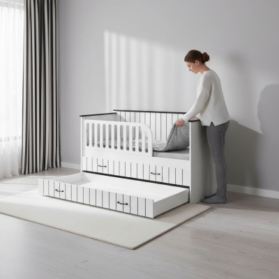 Modern Miwweldesign Kannerbetter Better Bett wäiss Kannerzëmmer nei