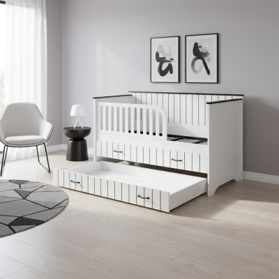 Modern Miwweldesign Kannerbetter Better Bett wäiss Kannerzëmmer nei