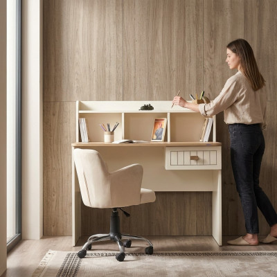 Sekretär Schreifdësch Dësch 110x60x120 Schreifdëscher Dëscher Miwwelen Holz Computer