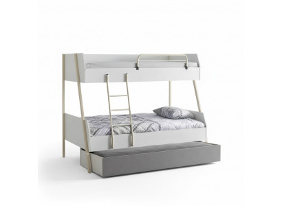Jugendbett Wäiss Kannerbett Design Modern Bett Kannerszëmmer Miwwelen