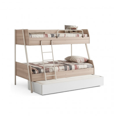 Dräifache Stäcksbett Bett Doppelstécksbett mat dräi Schlofplazen