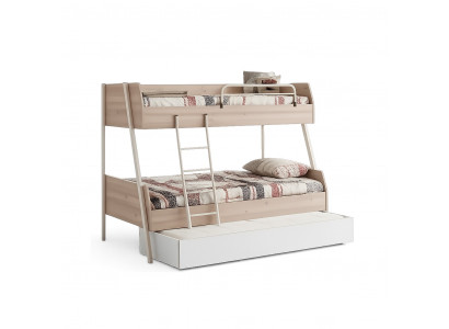 Dräifache Stäcksbett Bett Doppelstécksbett mat dräi Schlofplazen