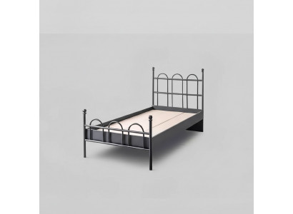 Schwaarzt Metallbett Klassescht Bettgestell Jugendzëmmer Schwaarz