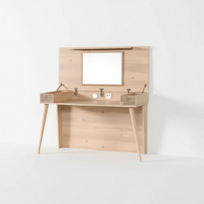 Sekretär Schreifdësch Dësch 130x60x152 Schreifdëscher Dëscher Miwwelen Holz Computer