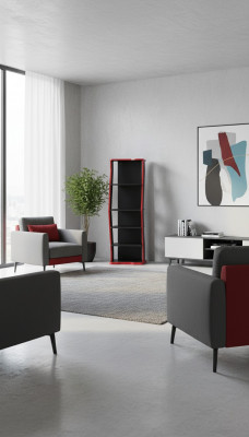 Regal Kleederschaf Bicherregal Schieféiert Schaf Méizweck Miwwelen Brong 164x40x34
