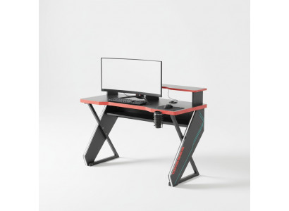 Modern Dëscher Schreifdësch Kanderschreifdësch schwaarz Gamer Computer Dësch