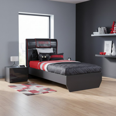 Designer Better Kannerbett Jugendbett Holzmobilier mat mëller 120x200cm